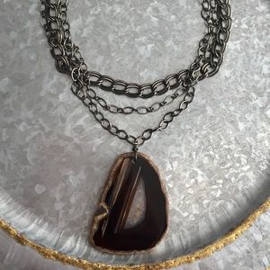 Express Agate Slice Necklace
